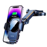 Auckly 15W Fast Qi Wireless Car Charger [EMI] Car Wireless Charger Automatic Phone Suction Holder Dashboard Mount Compatible for S22/S23/S24,for iPhone 11/12/13/14/15/16 Pro Max Mini Plus