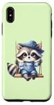 Coque pour iPhone XS Max Adorable raton laveur sur balançoire pour enfants