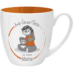 GRUSS & CO 45503 Anti Stress Tasse pour Maman, 45 cl, Cadeau, New Bone China, Orange, 9,5 cm