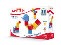 AINSTEIN Creative 12 Blocs de Construction magnétiques pour Enfants à partir de 2 Ans Jouet éducatif développé en Autriche Recommandé par Le Cercle de Travail Spiel-Gut pour Les Enfants à partir de 3