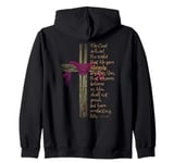 John 3:16 For God So Loved The World Bible Verse with Cross Zip Hoodie