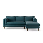 Habitat Newington Right Hand Corner Sofa - Teal Dark Leg 3 Seater