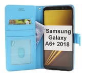 New Standcase Wallet Samsung Galaxy A6+ 2018 (A605FN/DS) (Ljusblå)