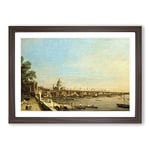 Big Box Art Giovanni Canaletto The Thames, Somerset House Framed Wall Art Picture Print Ready to Hang, Walnut A2 (62 x 45 cm)