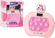 Leantoys Pop-It-Spel Wac A Mole Enhörning Ljus Ljud Rosa Sensorisk