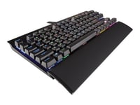 CORSAIR Gaming K65 RGB RAPIDFIRE Compact Mechanical - Clavier - backlit - USB - Espagnol - commutateur : CHERRY MX Speed - aluminium brossé anodisé