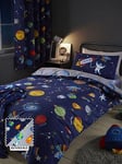 Catherine Lansfield Lost In Space Duvet Cover Set - Blue