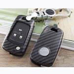 For Chevrolet Cruze 2016-2019 Aveo 2011 2012, Carbon Fiber ABS Remote Key Fob Case Shell Car Key Case Shell