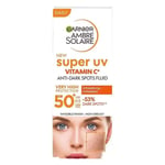 Garnier Ambre Solaire Super UV Vitamin C Anti-Dark Spots Fluid SPF 50 New