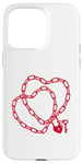 iPhone 15 Pro Max Cute Womens Intertwined Heart Chain Love Lock Valentine' Day Case