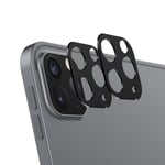 MoKo 2-Pack Camera Lens Protector Fit iPad Pro 12.9 2021/2020 & iPad Pro 11 2021/2020, Metal Frame Aluminum Alloy Sticker, Scratch-Resistant Plate Panel Back Rear Camera Protective Shield - Black