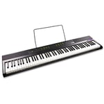 Rockjam 88 Key Piano numérique avec des clés semi-pondérées, une alimentation électrique, un stand de partition, des autocollants de note de piano et des leçons de piano simples