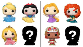 Figurine Bitty Pop! - Disney - Disney Princesses Pack De 4 Assortiment