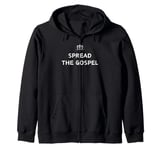 Spread The Gospel Jesus Is King Christian Cross Zip Hoodie