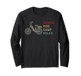 Charge Ride Camp Relax Electric Bicycle Fun Long Sleeve T-Shirt