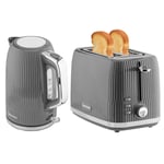 Grey Kettle and Toaster set 