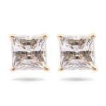 Swarovski Rose Gold Earrings Attract Square Crystal Studs Jewellery NEW GENIUNE