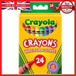 CRAYOLA Wax Colouring Crayons - Assorted Colours (Pack of 24) | a Must-Have for