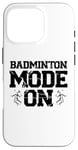 Coque pour iPhone 16 Pro Serve Smash And Conquer - Raquette de volant de badminton