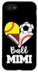 iPhone SE (2020) / 7 / 8 Ball Mimi Funny Soccer Football Baseball Softball Mimi Heart Case