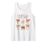 God Says You Are Beautiful Coquette Bow Womens Christian Tank Top