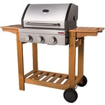 Sandrigarden Barbecue à gaz Canada 3 brûleurs avec poêle 12,8 Kw 8011779395008