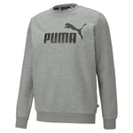 PUMA Ess Big Logo Crew FL Sweatshirt Homme, Gris Moyen chiné, 3XL