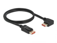 DELOCK – DisplayPort cable male straight to male 90° right angled 8K 60 Hz 1m, black (87060)