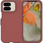 OtterBox Thin Flex Coque pour Google Pixel 9 Pro Fold, Antichoc, anti-chute, élégant, coque de protection en deux pièces, testé selon les normes militaires, pour téléphones pliables, Rouge/Transparent