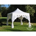 Tente Pliante Chapiteau pliable Tonnelle pliante Barnum pliant FleXtents pro Raj 3x3m Blanc/Doré - Blanc/Doré