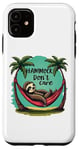 iPhone 11 Relaxing Sloth Hammock Don’t Care Funny Tropical Palm Tree Case