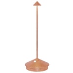 Zafferano - Lampe de table led Pina Pro Copper Leaf, rechargeable et dimmable