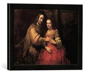 Kunst für Alle 'Encadré Image de Harmensz Van Rijn Rembrandt Isaac et de Rebekka, d'art en qualité Photo Fait Main Cadre, 40 x 30 cm, Noir Mat