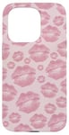 iPhone 15 Pro Lip Stick Pink Kisses Marks Valentine Makeup Lover For Girls Case