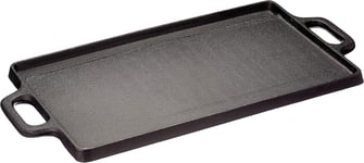 385224 Plancha 38Cm En Fonte Utilisable Des Deux Côtes,Noir