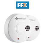 First Alert Sa302uk Ionisation Smoke Alarm With 9v Battery (twin Pack)