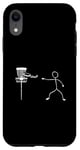 Coque pour iPhone XR Disque Golf Player Sports Lover Funny Stickman Jeu de plein air