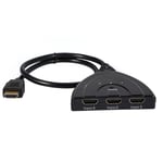 Switch HDMI automatique à 3 ports - Commutateur HDMI 3 en 1 1080P Adaptateur Câble Pour HDTV noir - bleutop