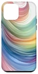 Coque pour iPhone 12 mini Aquarelle minimaliste abstrait pastel coloré arc-en-ciel vague