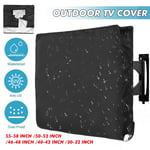 30-58'' Oxford Cloth TV Screen Cover Dustproof Waterproof TV Protect Case Black