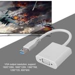 USB 3.0 To VGA Adapter Cable For Win 7/8 System (White) REL