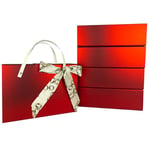 Red Gift Box - 5 Pack 11x7.6x3.5 Inches Large Gift Box with Lids,Portable Magnetic Gift Boxes for Christmas Presents, Women, Bridesmaid Proposal, Mother's Day, Valentine's Day and Wedding.