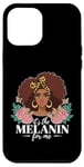 Coque pour iPhone 12 Pro Max Black Queen Mélanine Afro Roses Papillons Mouche Léopard