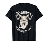 Krampus Is Coming To Town Christmas Monster Men Women Kids T-Shirt