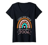 Womens Legends Were Born In 2006 December Anniversaries V-Neck T-Shirt