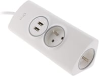 Multiprise D'Angle 2P 16A + 2 Usb Précâblée -