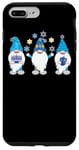 Coque pour iPhone 7 Plus/8 Plus Nains de jardin Hanukkah Shalom - Chapeaux bleus