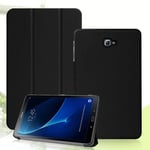 Galaxy Tab A 10.1 (2016) - Tri-fold Læder Smart Cover - Sort