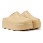 Crocs Dylan Platform WoMens Wheat Clogs - Beige material_Synthetic - Size UK 7