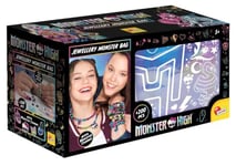 Lisciani - Monster High - Trousse A Bijoux pour Enfants dès 5 Ans - Kit Création de Bijoux avec sa Trousse Scintillante de Rangement - Créez Colliers et Bracelets avec Perles et Accessoires Inclus